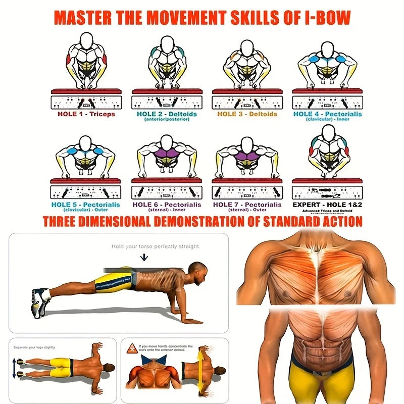 Push-up Board Set Portable Multifunctional Push-up Bar